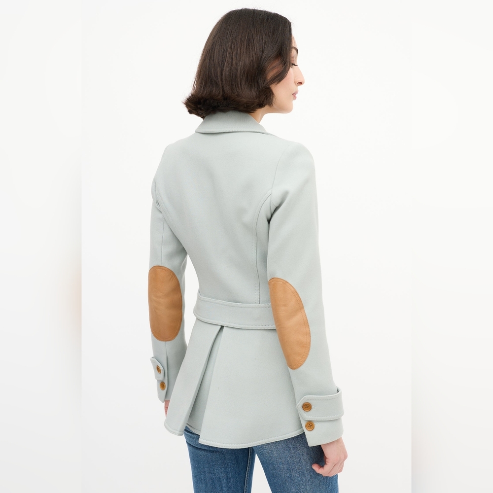 Smythe Light Gray Jacket with Tan Accents